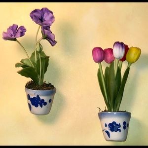 Miniature flowers, handcrafted polymer clay.